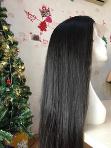 High Quality 1B Virgin Remy Hair Full Lace Wig Straight Cut 9A Grade Black Women's Target Audience <strong>Human</strong> Bleached <strong>Easy</strong> Styling - Product Image 4