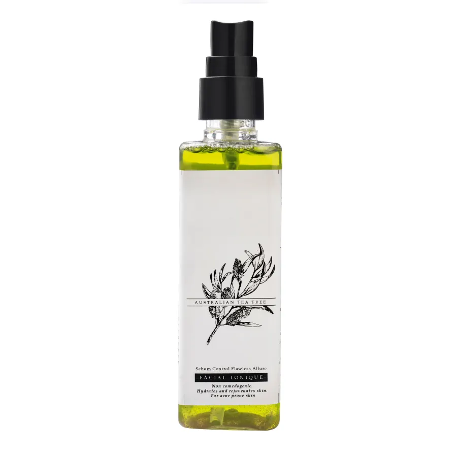 Naturale senza parabeni olio di bilanciamento, controllo dell'acne e alleggerimento della pelle Toner con olio di Tea Tree Private Label prodotti per la cura della bellezza