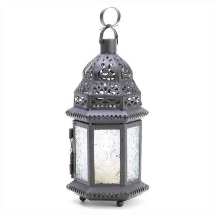 Moroccan Glass Mini Lantern Decorative Tableware Lamp For Home Balcony Decoration Flash Light Candle Lantern Good Quality
