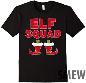 エルフ分隊Tシャツおかしいクリスマスエルフギフトシャツ - Product Image 1