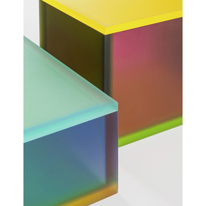 Customized Made Small Acrylic Block <strong>Cube</strong> Colored Gift Box with Removable Lid - Product Image 3