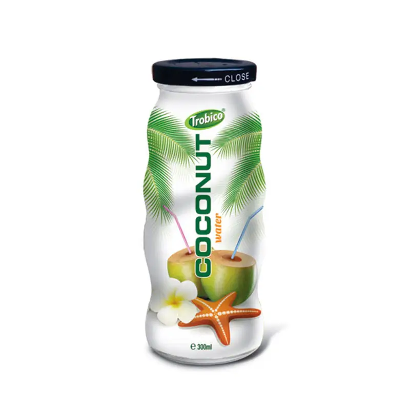 OEM פירות מיץ Trobico מותג ספק הטוב ביותר עבור 300ml זכוכית בקבוק טבעי קוקוס מים מווייטנאם