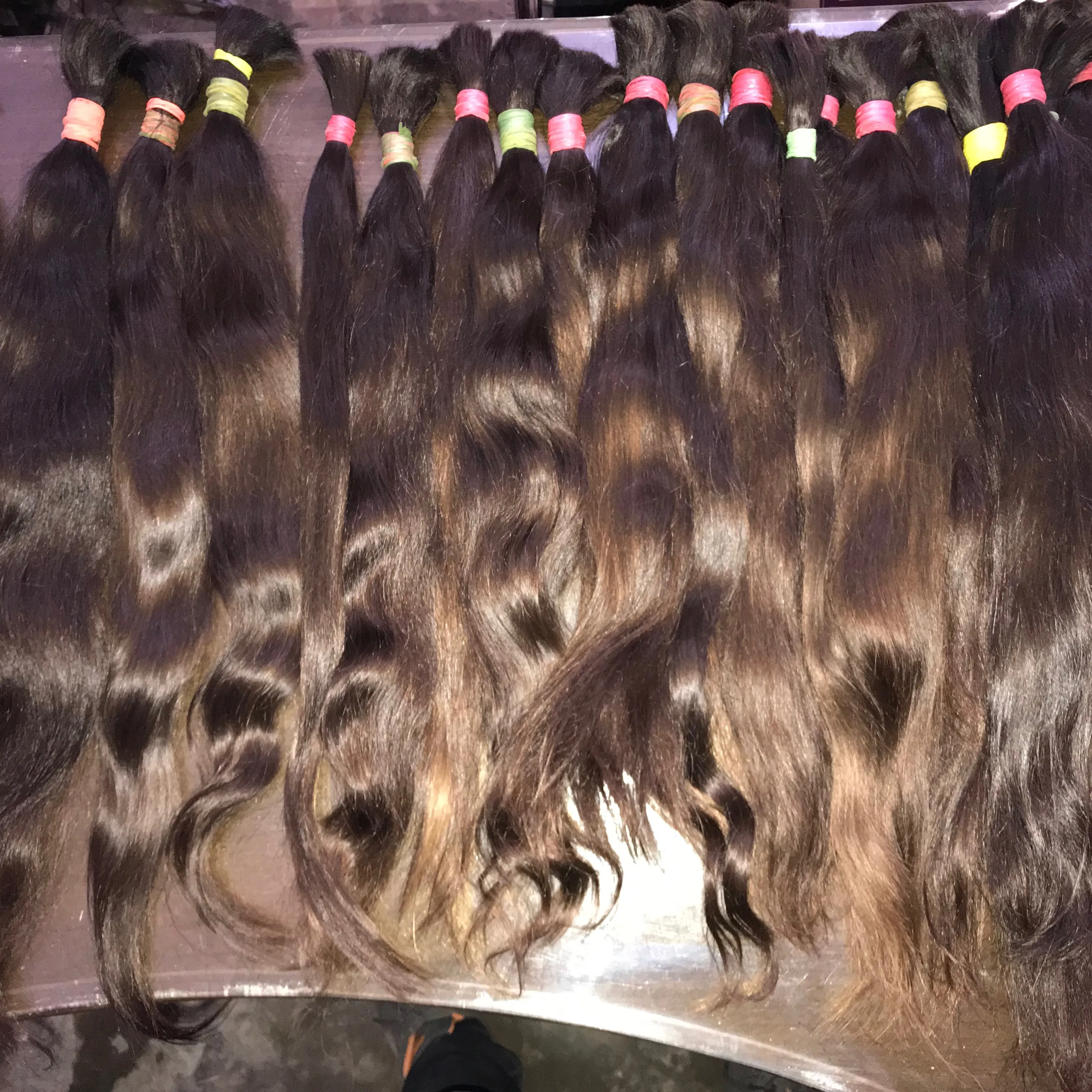 Extension de cheveux humains Remy pour femmes, forme de Temple, vierge, brut, à la mode, vente en gros par les revendeurs
