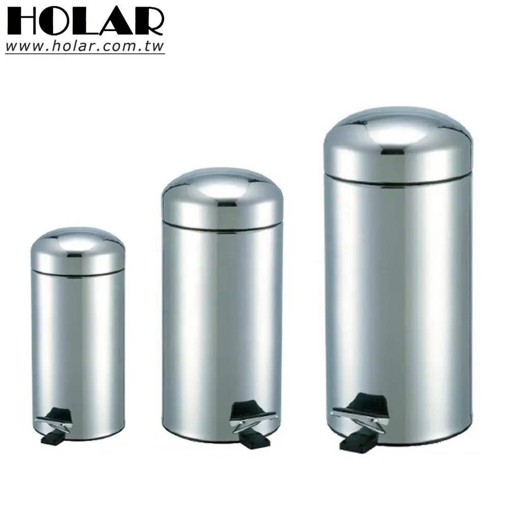 [Holar] Taiwan Made 3L to 30L Stainless Steel Step Garbage Can with Pedal