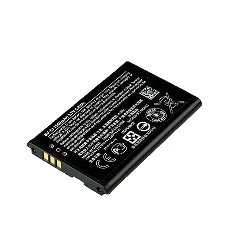 Precio al por mayor del teléfono móvil BV-5J BV5J batería de 1560mAh para Microsoft Nokia Lumia 435 de 532