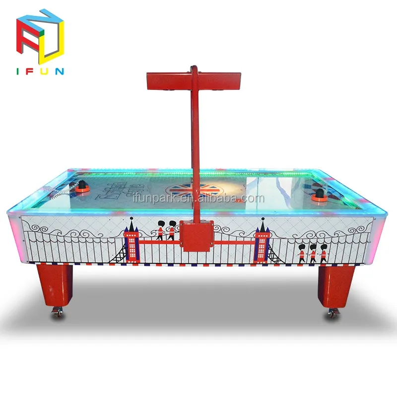 Sıcak satış elektronik sikke işletilen spor oyun makinesi 2 kişi hava hokeyi masa LED