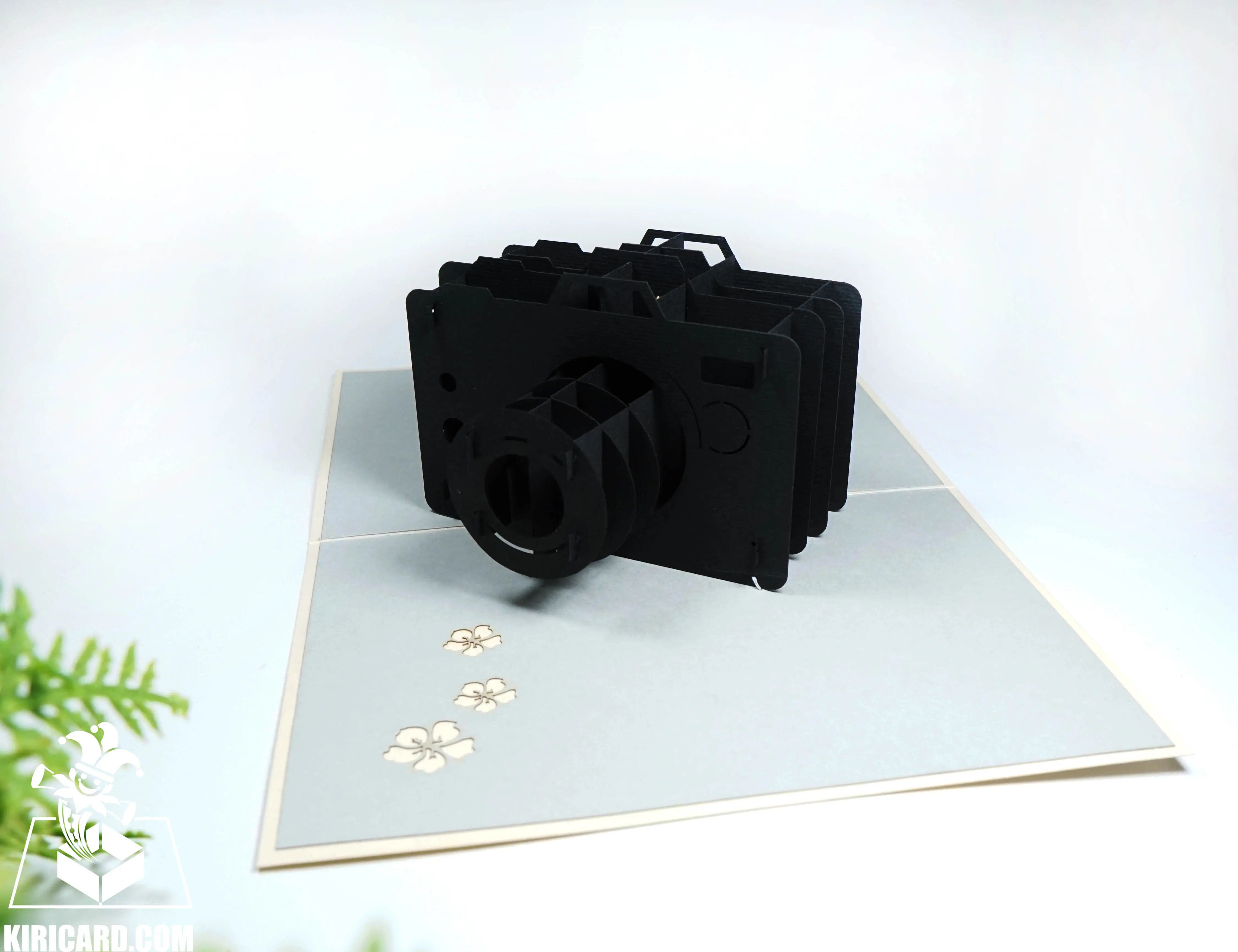 New design 3D funny custom Black Camera Pop Up Card birthday card father's day card