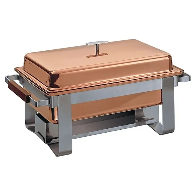 Alta Qualidade Chafing Dish Buffet Aquecedor De Alimentos Com Suporte Rose Gold Cor Dourada Chafing Dish For Wedding Buffet