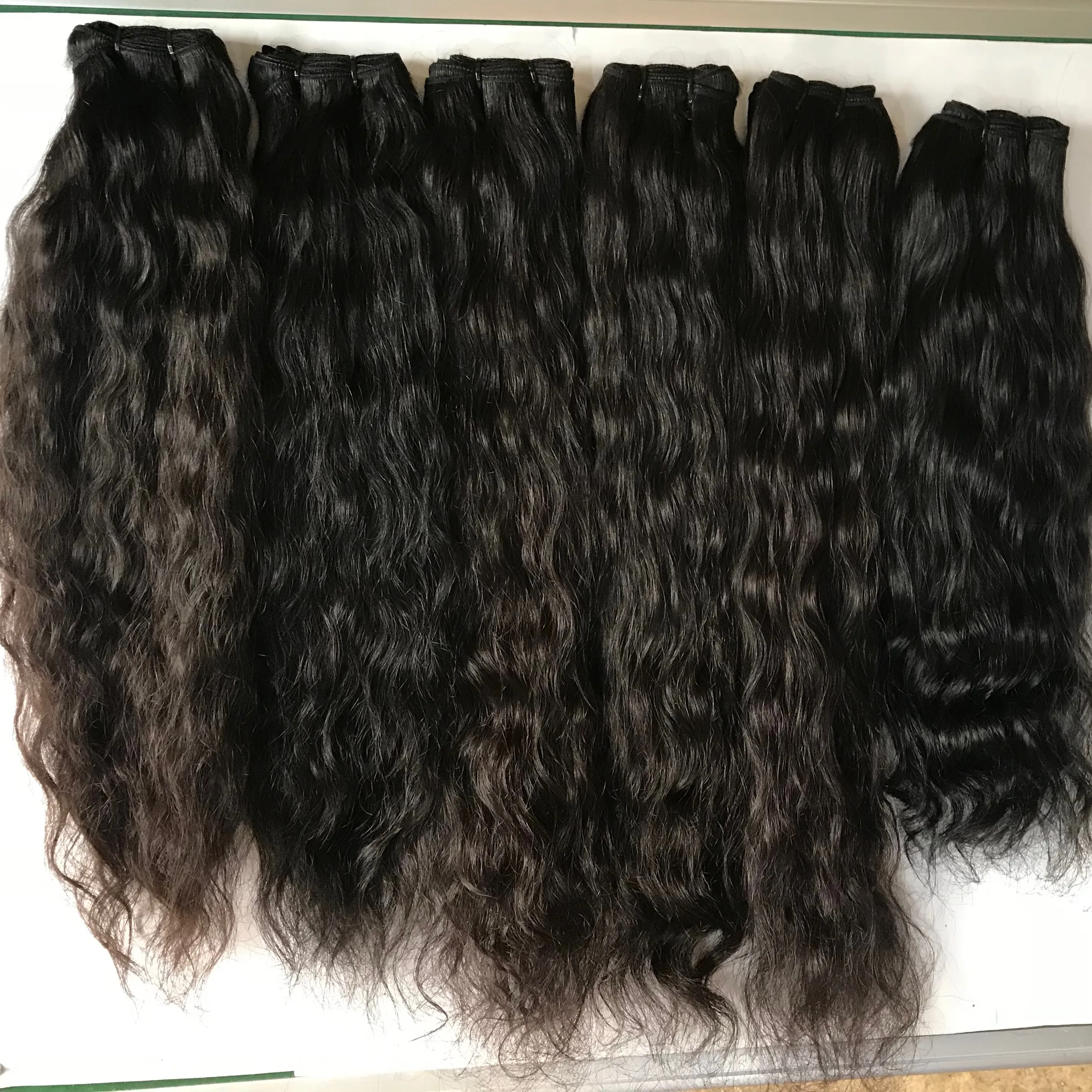 Beste Angebote Human Remy Virgin Glattes Haar Weben Unverarbeitete Nagel haut Ausgerichtetes Haar Raw India Style Für Frauen haar