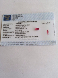 RUBINO CON IGI CERTIFICATO - Product Image 3