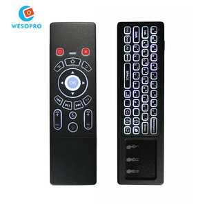 T6 telecomando mouse Dell'aria con tastiera Retroilluminata con funzione di apprendimento IR per Android TV box e Smart TV e di Windows