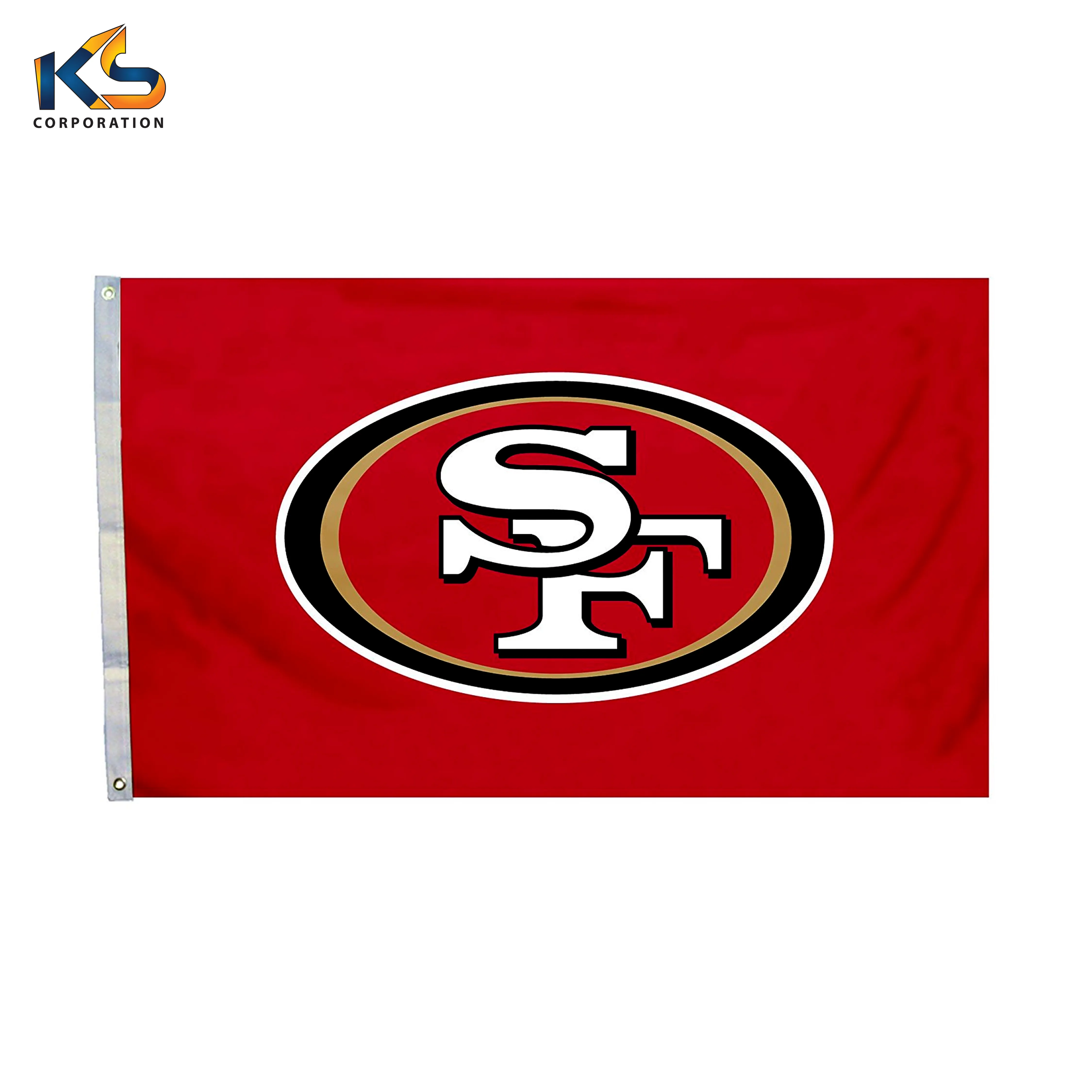 100% Polyester screen printed Custom Flags