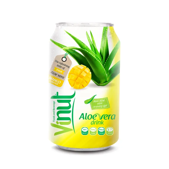 Bebida fresca de aloe vera con jugo de mango 330ml VINUT bebida sin azúcar