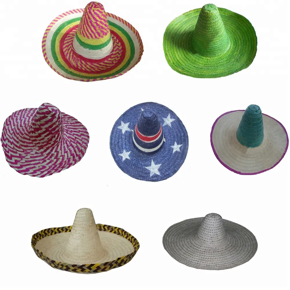 VENTA AL POR MAYOR SOMBRERO, SOMBRERO DE PAJA COLORIDO, SOMBRERO DE PAJA PARA CARNAVAL