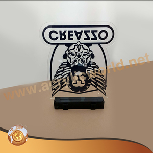 DC 12V מותאם אישית אקריליק קצה מואר LED סימן עם בסיס לתלות עם מתכת שרשרת led שלט מואר