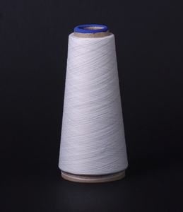 Tái chế NE 14S Polycotton <span class=keywords><strong>Spun</strong></span> sợi Grs chứng nhận Bleach trắng cho đan vớ sáp - Product Image 6