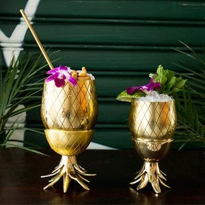 Gold Pineapple Shaped Cocktail Bar Standing Tumbler Mug <strong>Cup</strong> Bar Ware Drinking Party for <strong>All</strong> <strong>Types</strong> <strong>of</strong> Beverages - Product Image 1