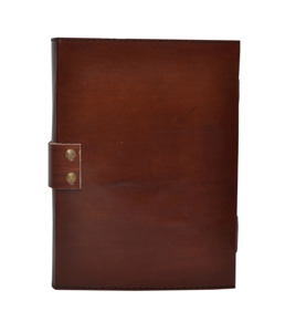 Handmade Custom Classic Genuine Leather Brown Writing <strong>Note</strong> Book Unlined White Pages Handmade Journal Unique Leaf Design Embossed - Product Image 4