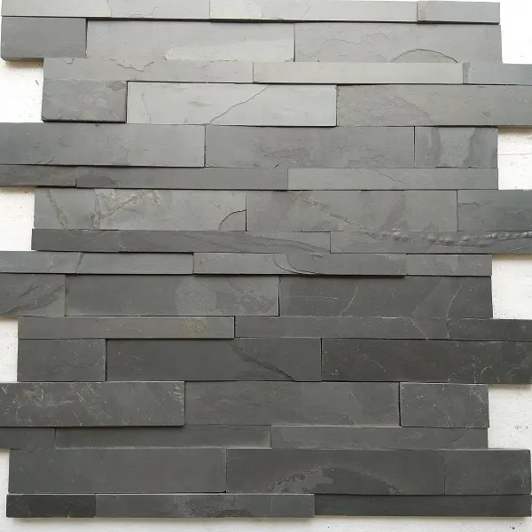 Indian Black Slate Ledger Stone Panels Stacking Stones Indoor Outdoor Decoration Wall Cladding Tiles Rusty Slate Natural Split