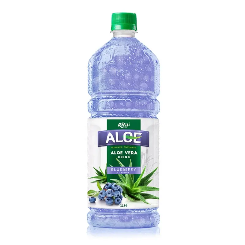 Heißes Produkt Gesunde Getränke Hersteller Getränk 1000 ml Haustier flasche Blaubeer Aloe Vera Getränk