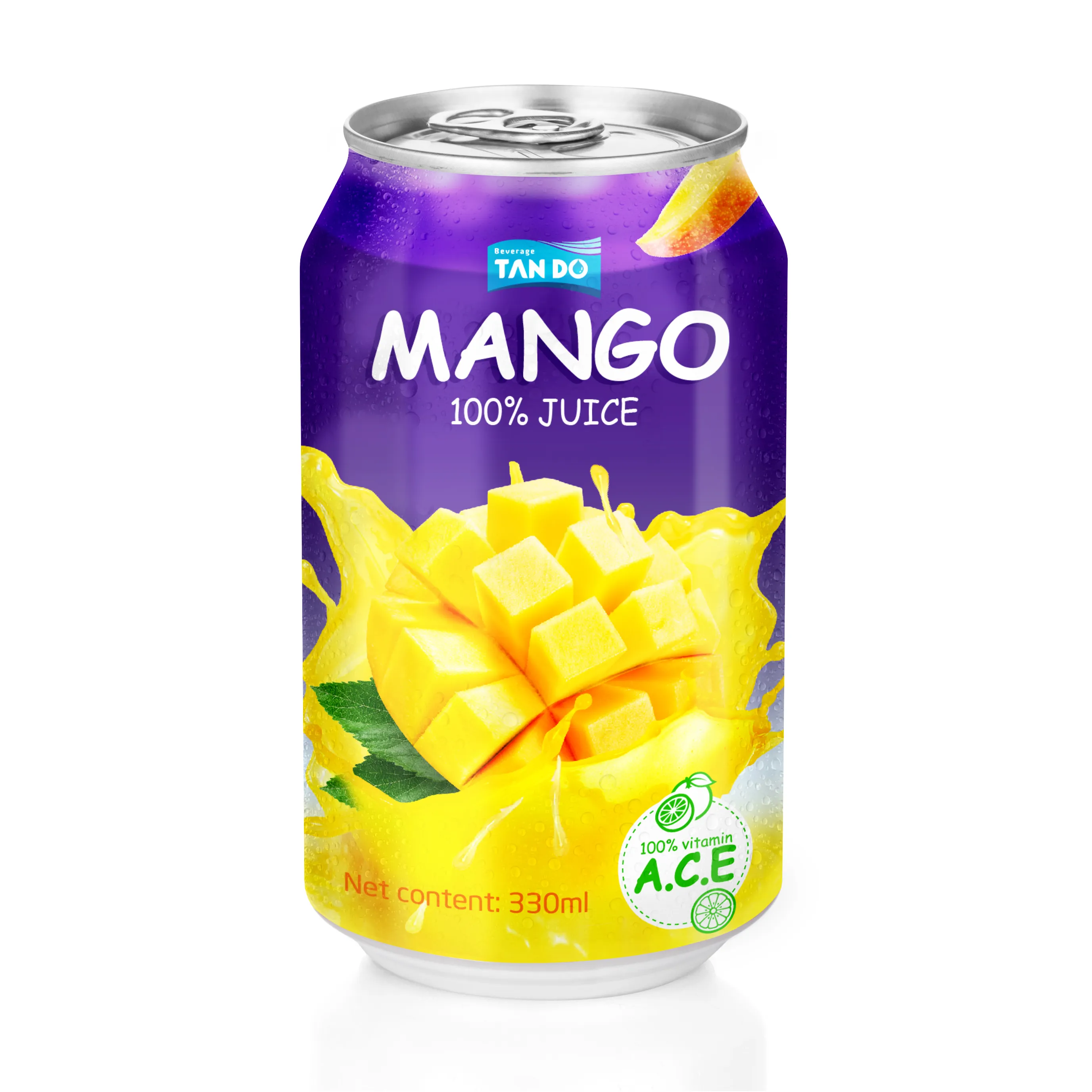 Vietnam jugo de frutas tropicales fabricante de jugo de mango en 330ml