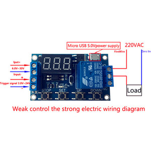 <span class=keywords><strong>Digital</strong></span> LED Trigger Delay Cycle <span class=keywords><strong>Timer</strong></span> Steuersc halter Relais modul Micro USB 5V
