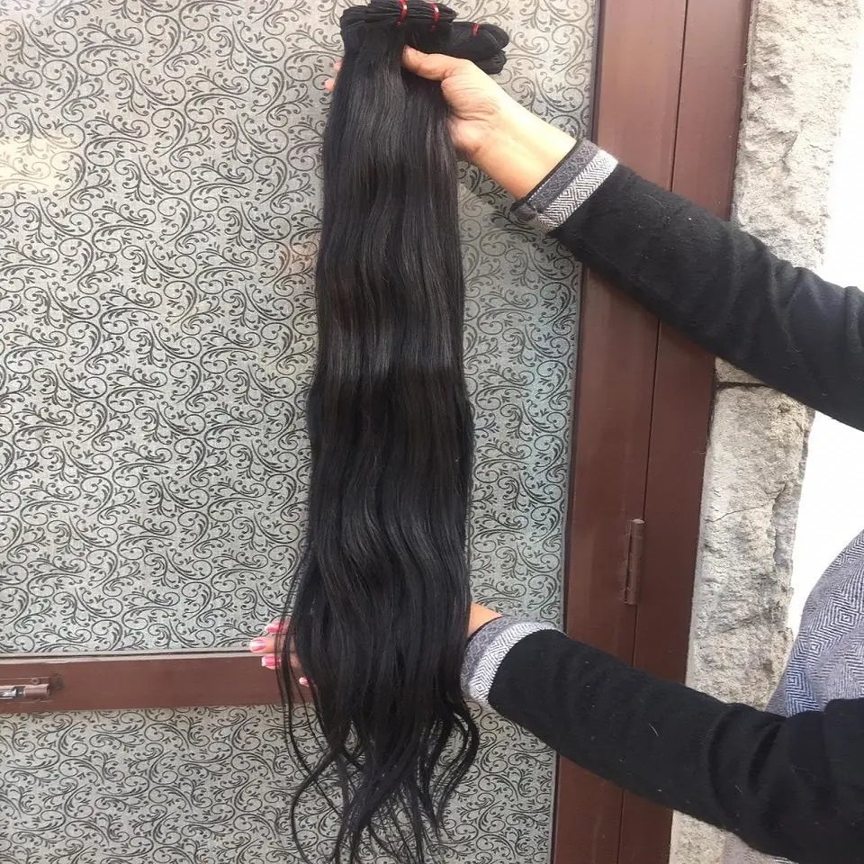 Raw hair unprocessed single donor indian temple human hair straight curly wavy human hair texture available at wholesale prices
