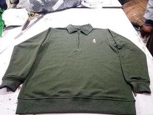 Yarım <span class=keywords><strong>Zip</strong></span> ve yaka gömme jumper kazak ekip boyun kazak polar fransız terry vintage düz yüksek