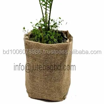 Planta de semillero Natural de sarga multiusos, respetuoso con el medio ambiente, fibra de plantas, 100% yute usado con flores/planta verde hecha a mano