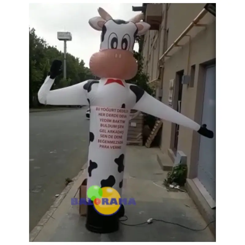 Inflatable Hand Waving Cow 3m