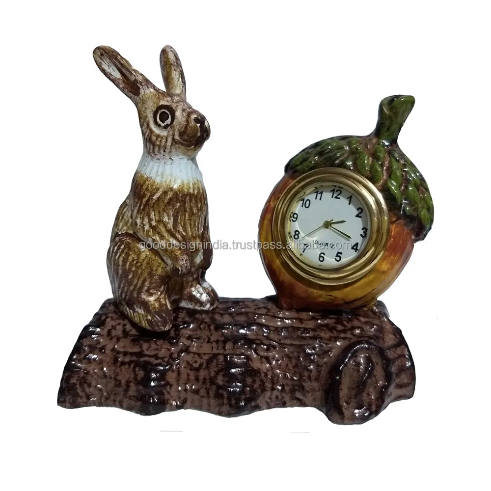 Conejo de Metal reloj de mesa corporativa dotado del artículo y Diwali dotado diseño único reloj el artículo de venta caliente