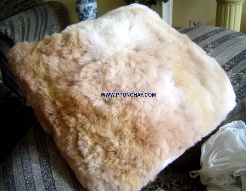 หมอน Alpaca นุ่ม,หมอนอิง Alpaca ทำจากขนสัตว์20X20 "ทั้งสองด้าน Ppunchay Peru