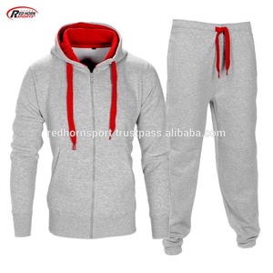 Yüksek kaliteli polar eğitim/Jogging/yürüyüş polar kapşonlu eşofman kırmızı boynuz spor