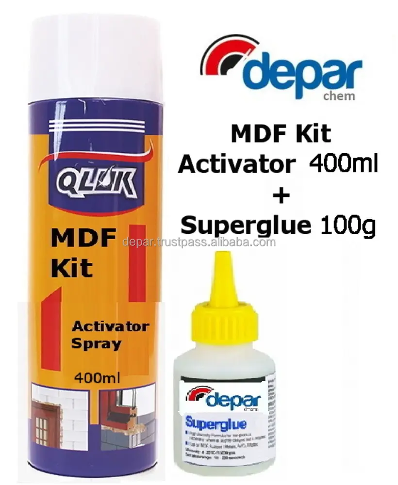 MDF Kit Activator 400ml + Superglue100g cyanacrylat-klebstoff und aktivator