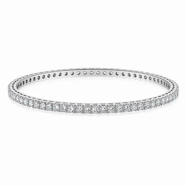 Brilliant Cut Real 2.00TCW Diamond Bracelet In 10K White Gold At Best Offer