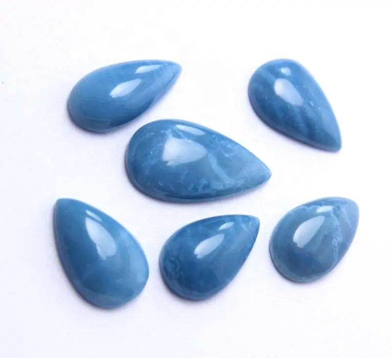 Natuurlijke Blauwe Opaal Peer Vorm Losse Cabochon Goede Kwaliteit