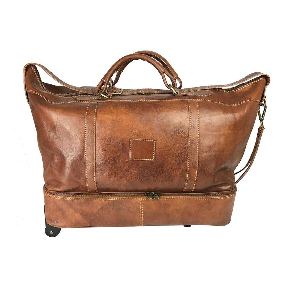 Designer Handmade Made in Italy Weekender Luxury bag Suitcase Genuine Leather Unisex