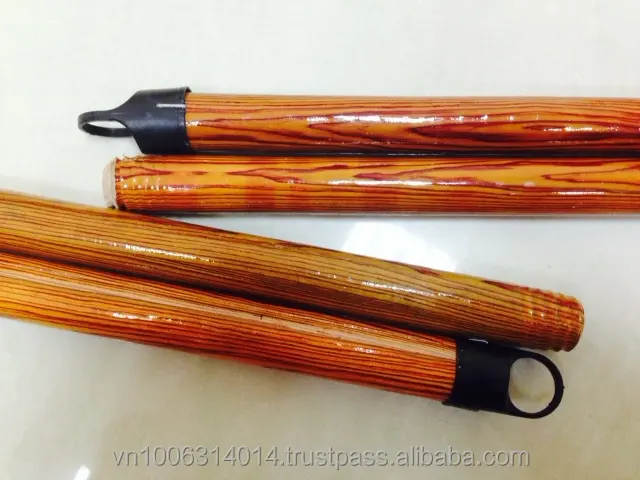 120*2.2 PVC coated wooden broom hanlde/ wooden mop handle/ wooden broom stick from Vietnam
