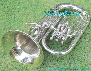 High on Demand <strong>Musical</strong> Instruments Euphonium Nickel Bb FLAT 3 <strong>V</strong> Tuba M/ P &amp; Bag Fast Shipping Bb Gift for Sale - Product Image 4