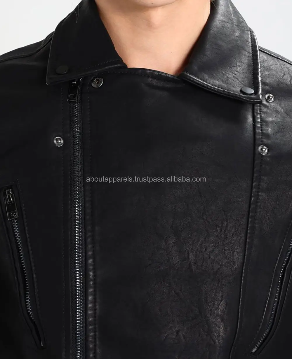 Мужская одежда 2023, оптовая продажа, асимметричная мотоциклетная куртка из натуральной овечьей кожи на молнии, пальто