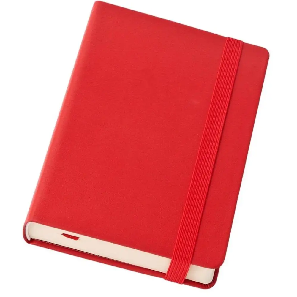 Diario e diari 2022 con fascia elastica/diario scolastico personalizzato/copertina del libro del diario in pelle rossa goffrata