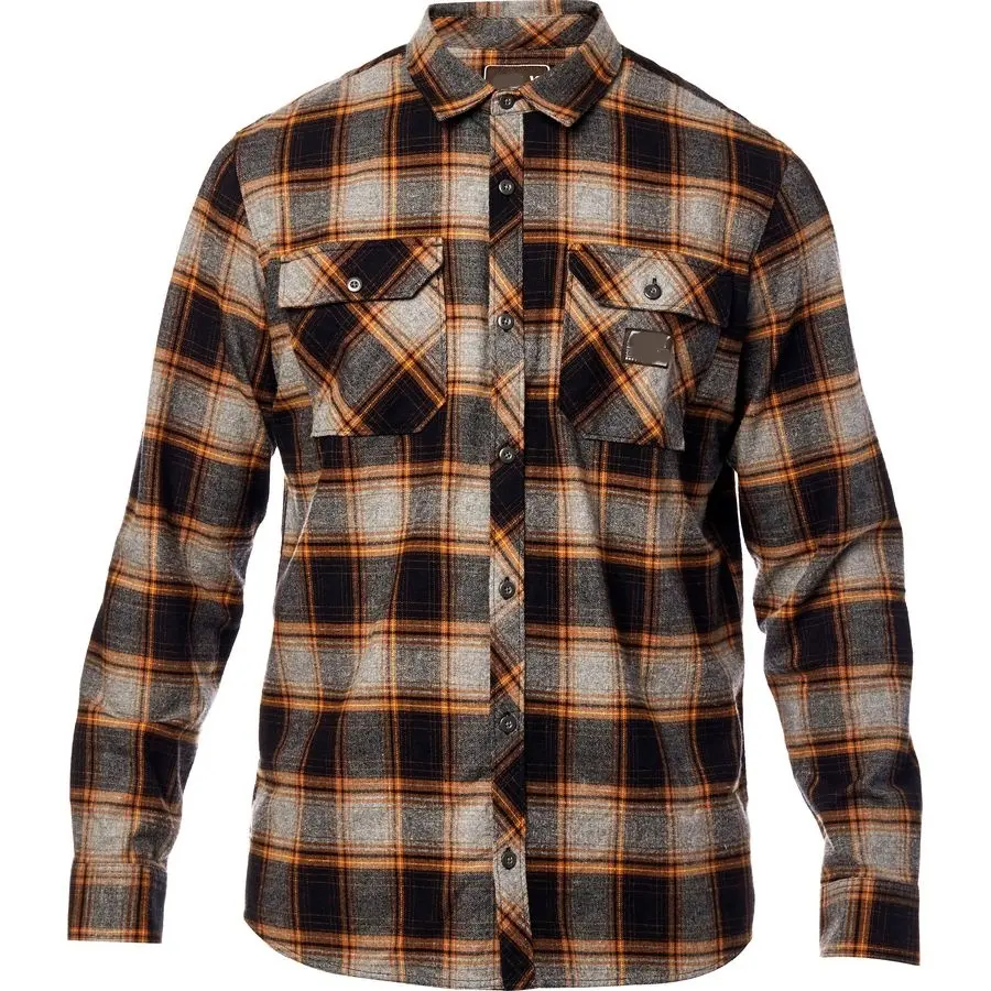 Chemise à carreaux pour motards Chemises de bûcheron en flanelle en coton pour hommes
