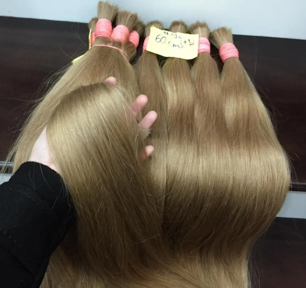 Alta qualidade Melhor Preço Cor Bulk Cabelo Eslavo Cabelo 100% Extensões De Cabelo Humano