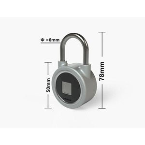 Padlock3.0การออกแบบใหม่หนักกันน้ำโลหะผสมสังกะสี Ecurity ระดับประตูไบโอเมตริกซ์ล็อคลายนิ้วมือที่มีคีย์หลักในการล็อค - Product Image 6