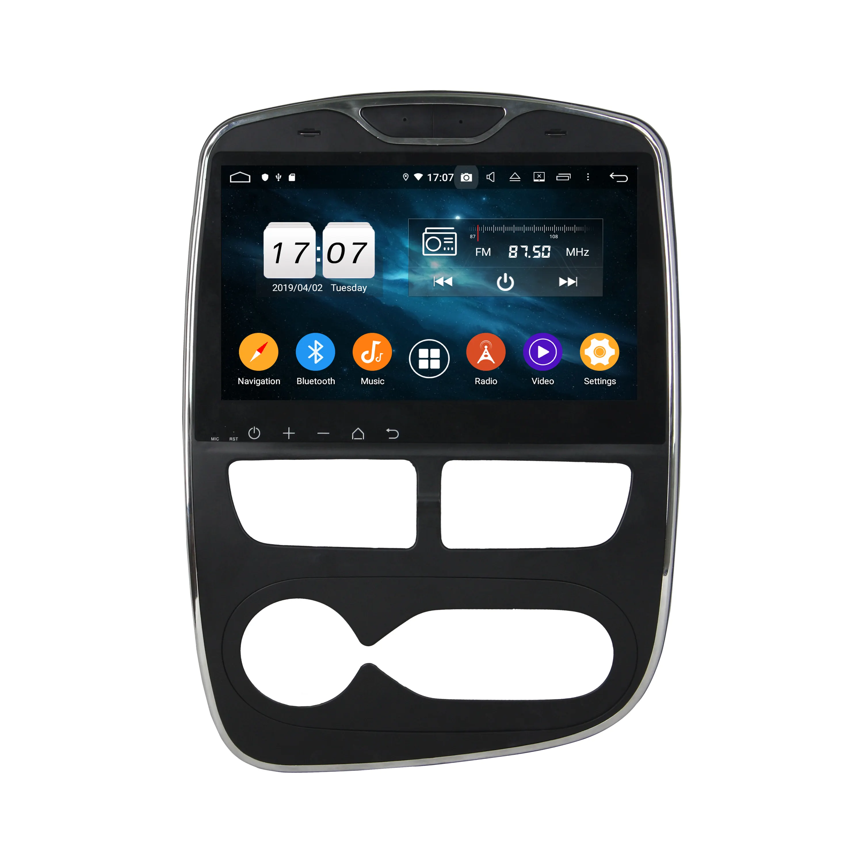 Rádio de carro android KD-1095 android 10 PX5 2 din tela de toque DVD player do carro de navegação GPS DVD Player do carro para Renault Clio 2012-2016
