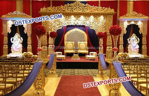 האחרון Jodha אכבר Mandap גרנד חתונה Mandap חדש עיצוב רג 'סטאני עץ Mandap