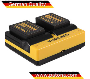 帕托纳NP-W126双充电器，FinePix，HS30 EXR，HS33 inkl。:输入100-240V，DC 12-24V或USB 5V