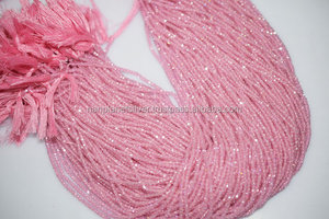 Gül pembe kübik zirkon fasetli Rondelle boncuk Strand - Product Image 2