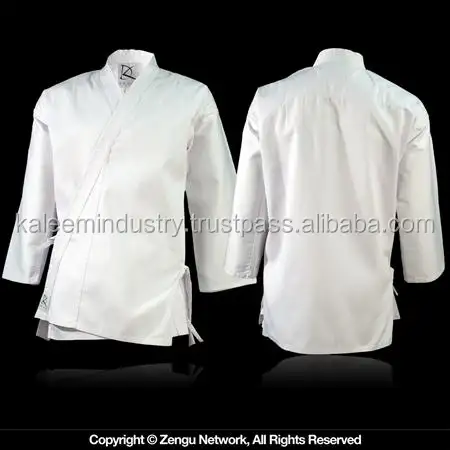 100% algodón coloreado kárate gi uniforme de taekwondo, parches bordados personalizados bjj gi, negro