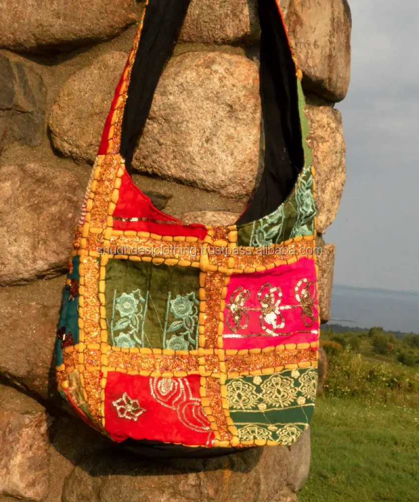 Handmade Patchwork Block Printed Worked Designer Shoulder Bags Manufacturer